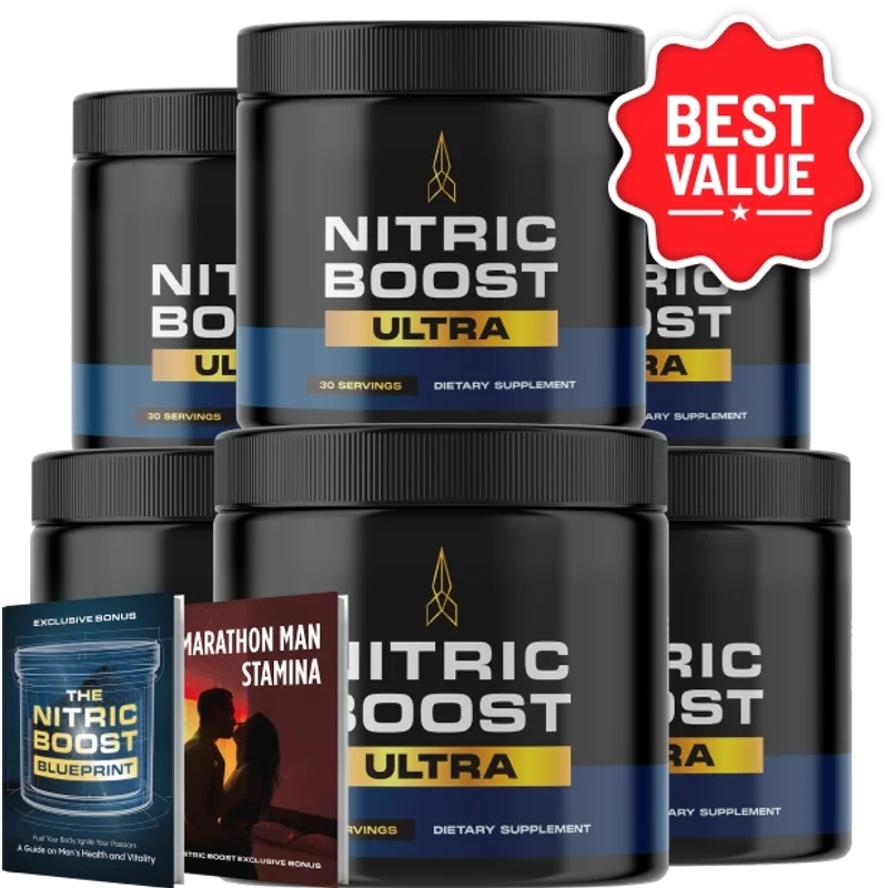 Nitric Boost Ultra Men's Wellness Relief Supplement — 6 Bottle / 180 Day Pack